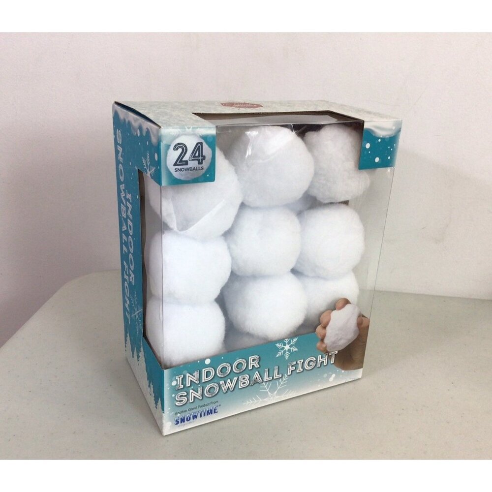 Indoor Snowball Fight Fake Snowballs Lot of 24 New